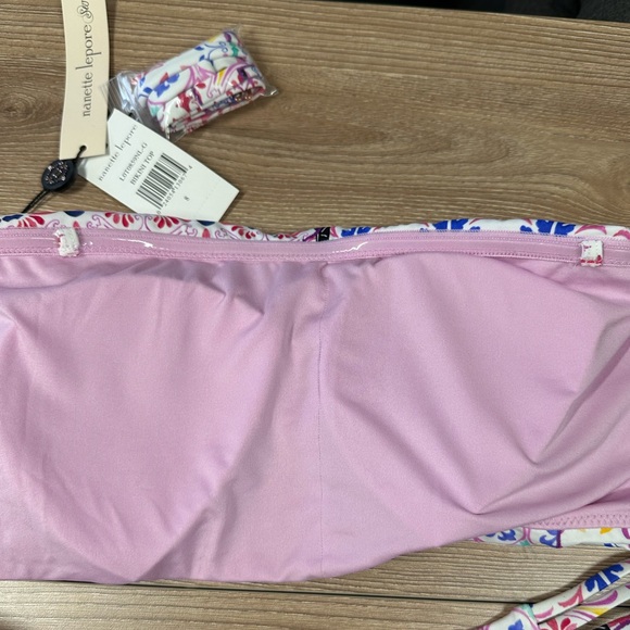 nanette lepore Turkish tile bandeau bikini set Size 8 NWT - Picture 6 of 10